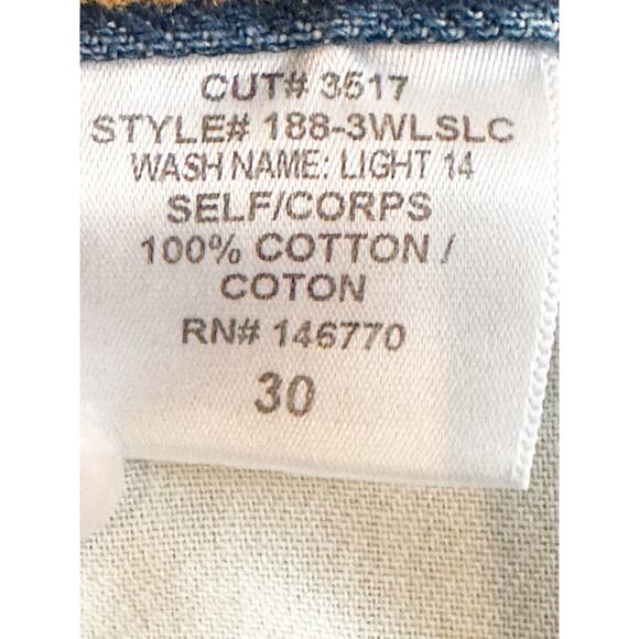 RE/DONE Originals Low Slung Distressed Crop Jeans 188-3WLSLC Size 30 Mid Rise - Picture 4 of 11